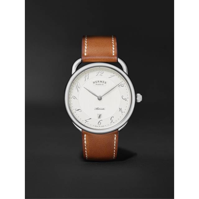 Hermès Timepieces - Arceau Automatic 40mm Stainless Steel and Leather Watch, Ref. No. 055473WW00 - Men - White