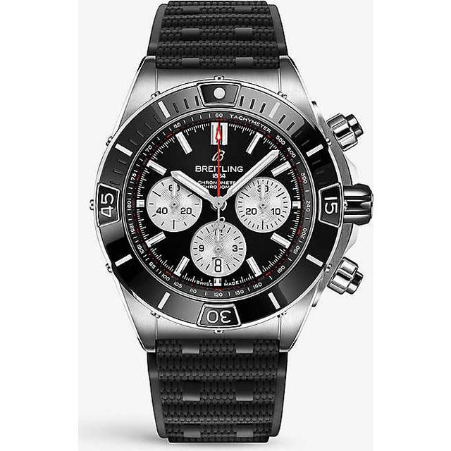 BREITLING Super Chronomat B01 Automatic 44MM Rubber Men's Watch UB0136251B1S1 - Black - 44 mm