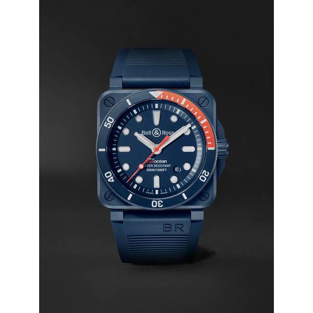 Bell & Ross - BR 03-92 Diver Tara Limited Edition Automatic 42mm Ceramic and Rubber Watch, Ref. No. BR0392-D-TR-CE/SRB - Men - Blue