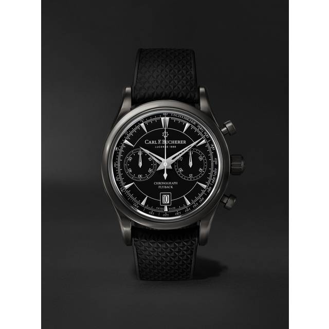 Carl F. Bucherer - Manero Automatic Flyback Chronograph 43mm Steel and Rubber Watch, Ref. No. 00.10919.12.33.01 - Men - Black