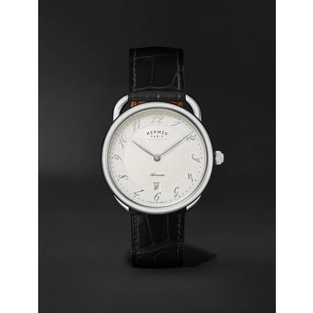 Hermès Timepieces - Arceau Automatic 40mm Stainless Steel and Alligator Watch, Ref. No. 055574WW00 - Men - White