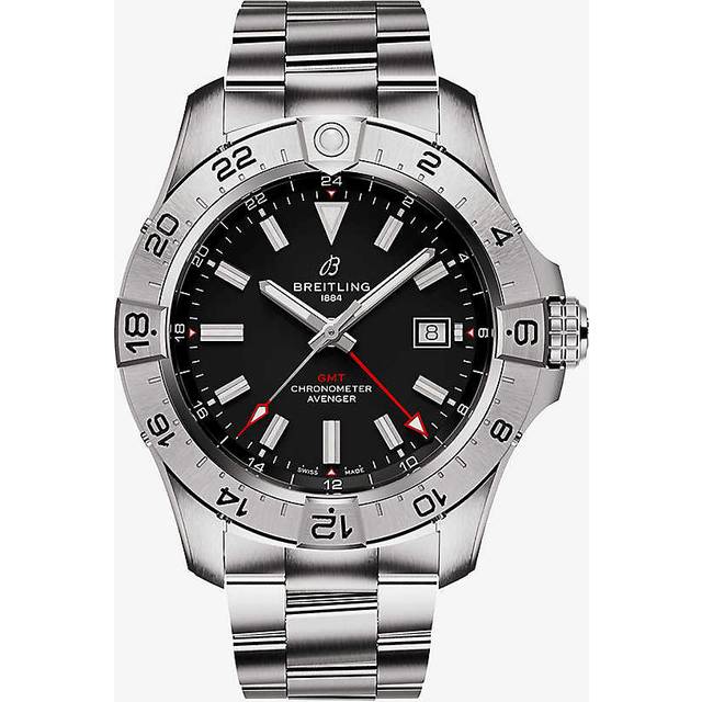 Breitling Mens Black A32320101b1a1 Avenger 44 Gmt Stainless-steel Automatic Watch 1 Size - BLACK
