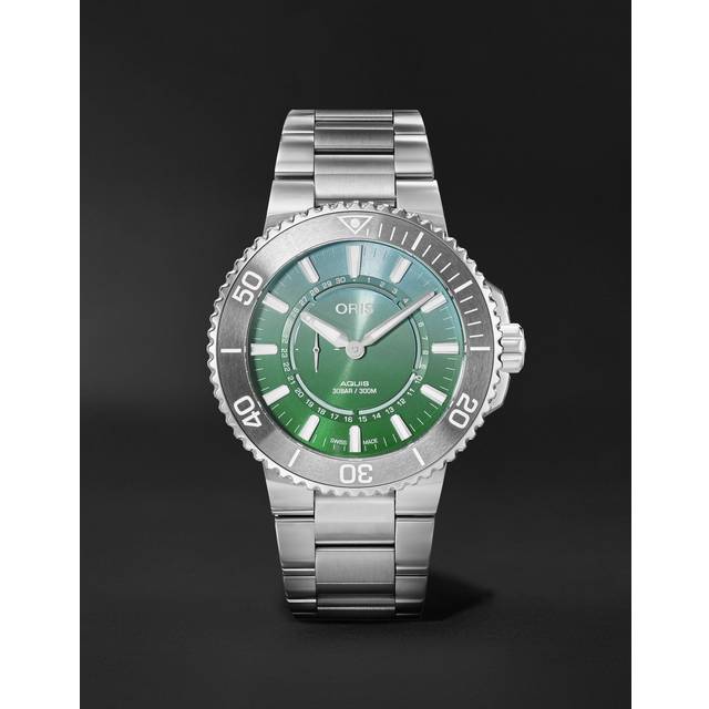 Oris - Aquis Dat Watt Limited Edition II Automatic 43.5mm Stainless Steel Watch, Ref. No. 01 743 7734 4197-Set - Men - Green
