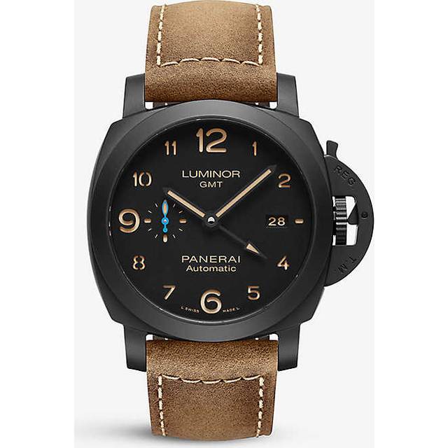 Panerai Mens Black Ceramic Pam01441 Luminor Gmt Automatic Watch 44mm