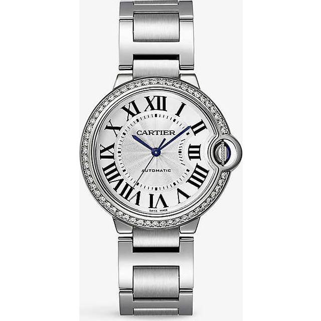 Cartier Womens Steel Crw4bb0024 Ballon Bleu De and 0.78ct Diamond Mechanical Watch - STEEL
