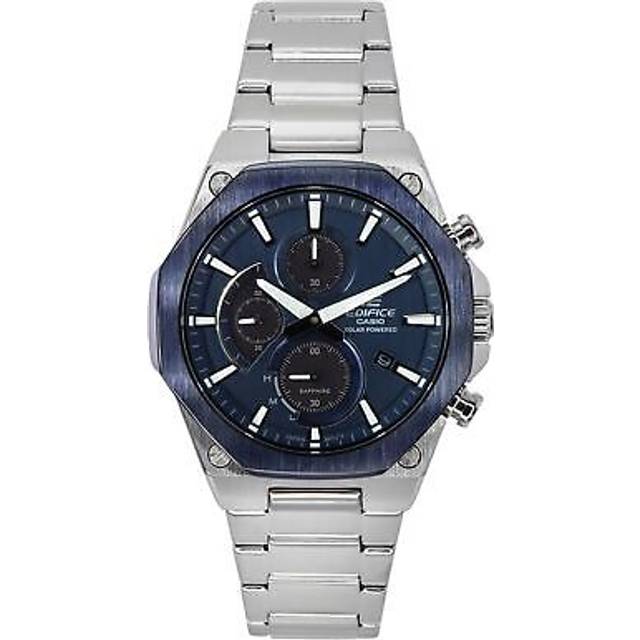 CASIO EDIFICE Solar Powered Mens Blue Analog EFS-S570DB-2A - Free
