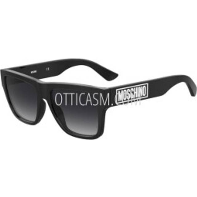 Moschino Man MOS167/S 807/9O Sunglasses Acetate Black Grey Squared  Shaded