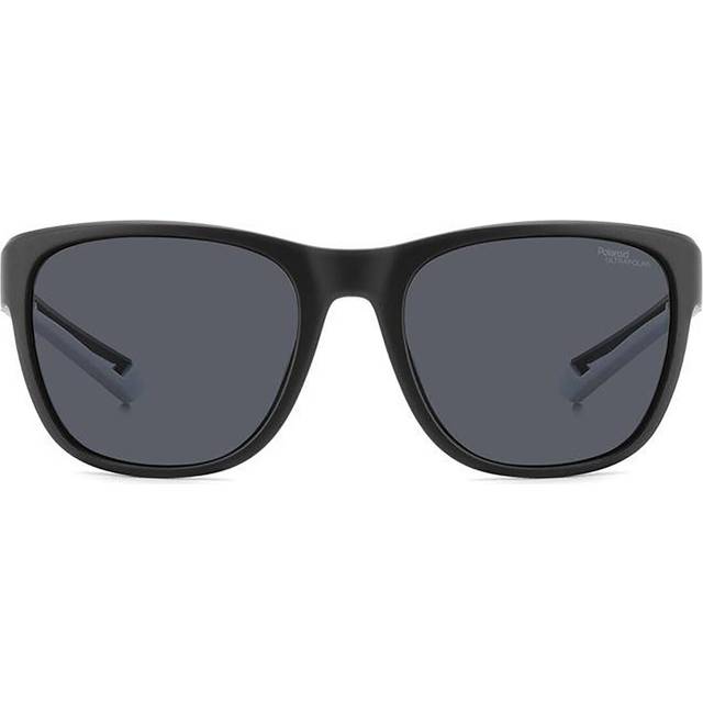 Polaroid Square Mens Matte Black Grey Polarized High Contrast PLD 7051/S - One Size