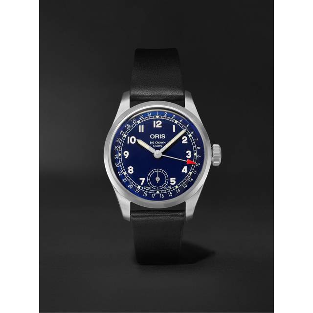 Oris - Big Crown Pointer Date Automatic 38mm Stainless Steel and Leather Watch, Ref. No. 01 403 7776 4065-07 5 19 11 - Men - Blue