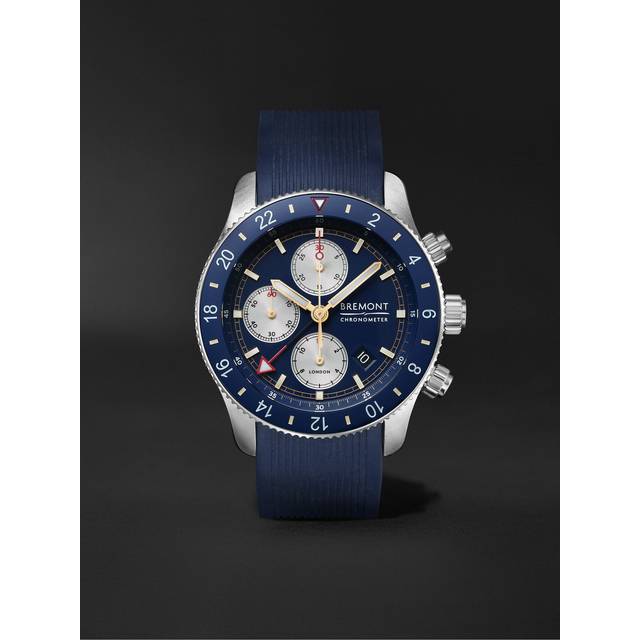 Bremont - Supermarine Sport Automatic Chronograph 43mm Stainless Steel and Rubber Watch, Ref. No. S200 - Men - Blue