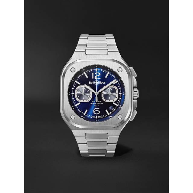 Bell & Ross - BR 05 Automatic Chronograph 42mm Stainless Steel Watch, Ref. No. BR05C-BU-ST/SST - Men - Blue