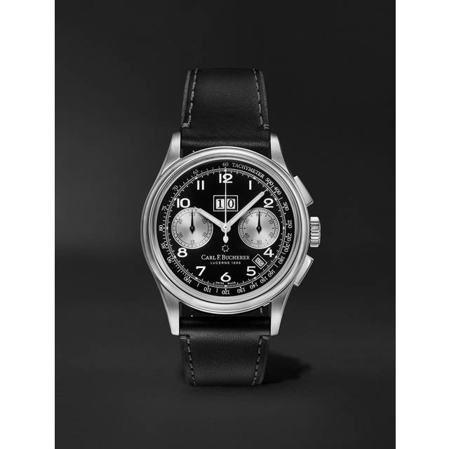 Carl F. Bucherer - Heritage BiCompax Annual Limited Edition Automatic Chronograph 41mm Stainless Steel and Leather Watch, Ref. No. 00.10803.08.32.01 - Men - Black