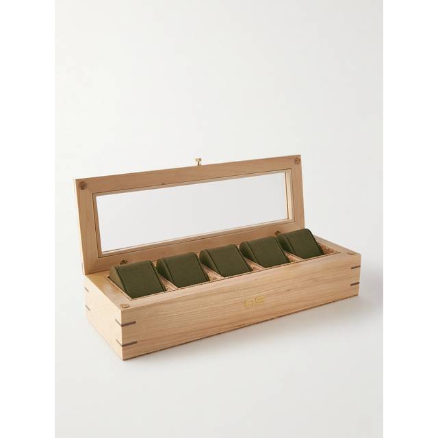 WOLF - Analog/Shift Flatiron II Maple and Walnut Wood Five-Piece Watch Box - Men - Orange