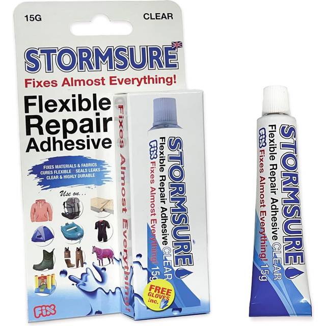 Stormsure Flexible Repair Adhesive 15g Tube – Heavy Duty Vattentätt Adhesiv, All-purpose, Ultra-tålig, Höghållfasthet & Temperaturbeständig