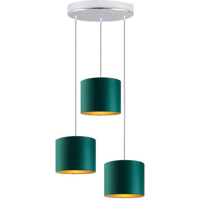 Ilana 3 - Light Drum Pendant - White Washed