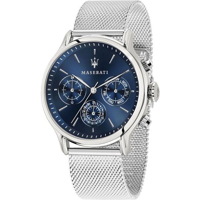 Maserati Epoca Stainless Steel Blue Dial Quartz R8853118019 100M Men&#39;s Watch