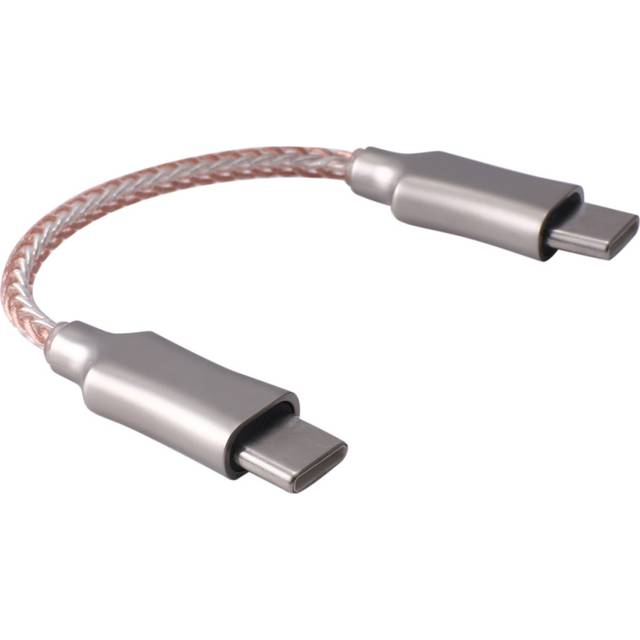 Portable Decoding Amp OTG Cable Type-C To Type-C Recording Line 8-Core Audio Cable for HiFi Headphone OTG Adapter