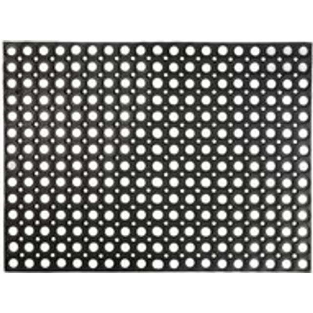 80cm x 60cm Black Heavy Duty Rubber Door Mat
