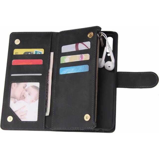 Samsung A20e Multifunktionellt Plånboksfodral Zipper 8-Fack