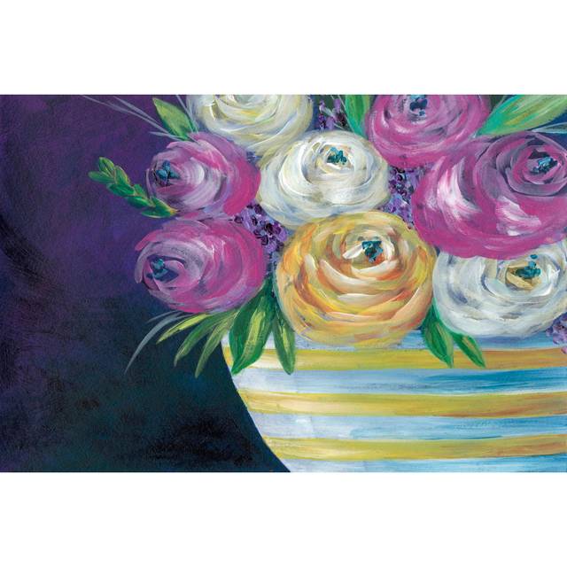 Cotton Candy Floral I by Regina Moore - Wrapped Canvas Art Prints (30cm H x 46cm W x 3.8cm D)