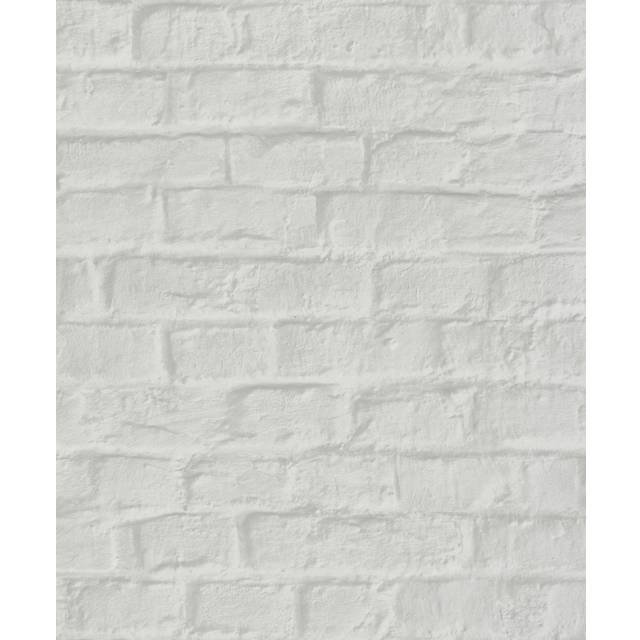 Loudoun Exposed Brick Design 10.05m x 53cm Wallpaper Roll - Greige (1,005cm L X 53cm W)