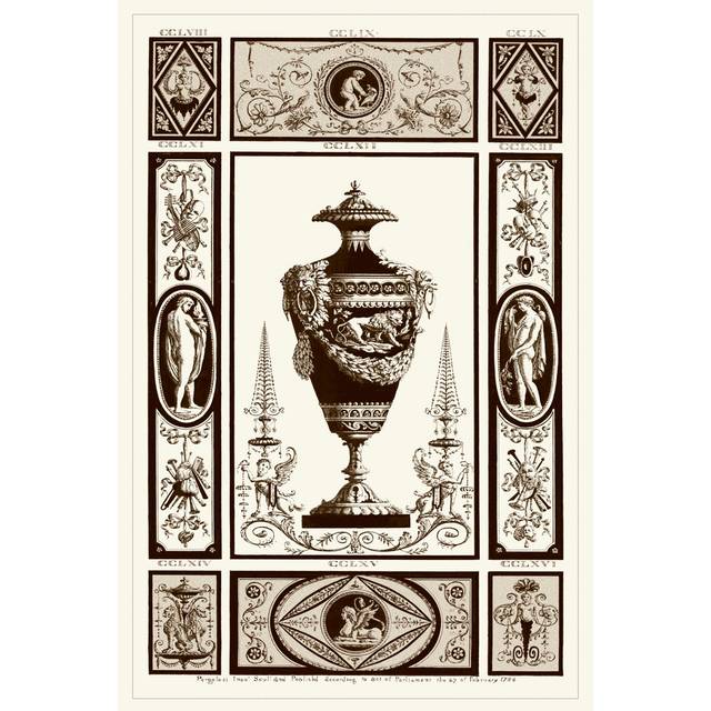 Sepia Pergolesi Urn II (JR) by Michel Pergolesi - Wrapped Canvas Art Prints (30cm H x 20cm W)