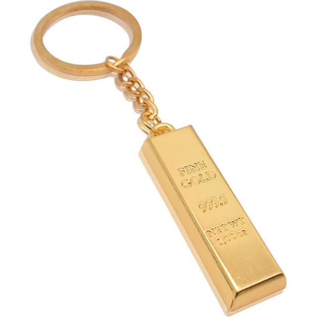 6PC Luxury Man Car Key Rings Accessory Gold Key Chain Golden Keychains Keyrings Women Handbag Charms Pendant Metal Key Finder