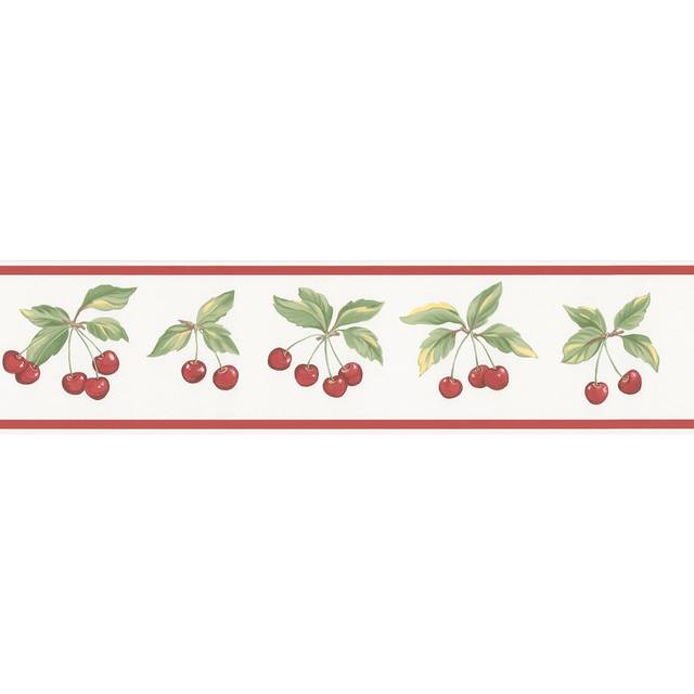 Levick 4.57m x 13.25cm Matte Wallpaper Border - White (457cm L X 13.25cm W)