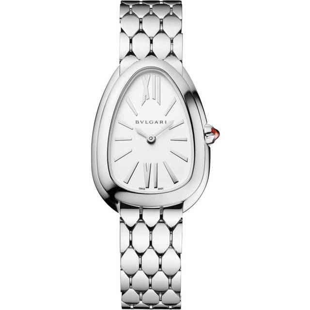 Bvlgari Serpenti Tubogas Stainless Steel and Opaline Quartz  Watch