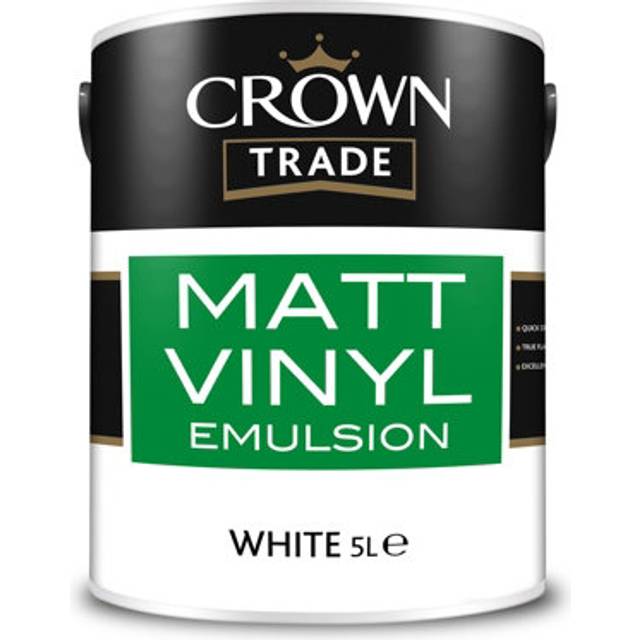 Crown Trade Vinyl Matt Emulsion Paint 5L in White
