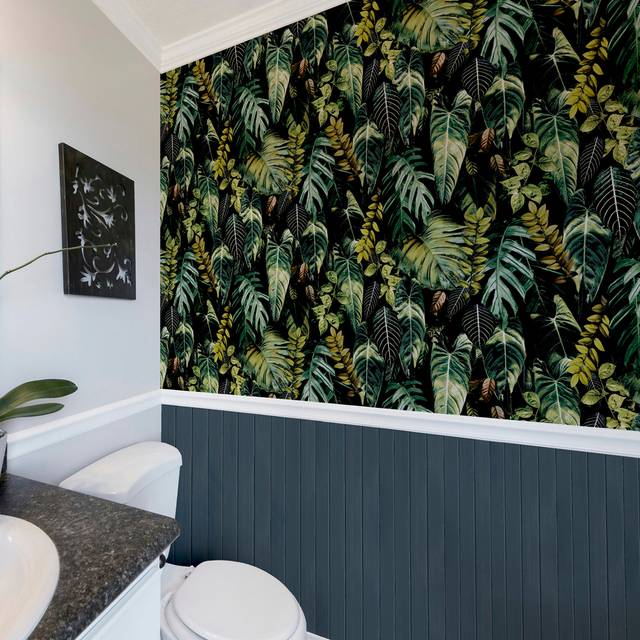 Antonine PTW Flat Wooden Planks 3.28m x 5.3cm Matte Wallpaper Roll - Navy;Blue (10cm L X 53cm W)