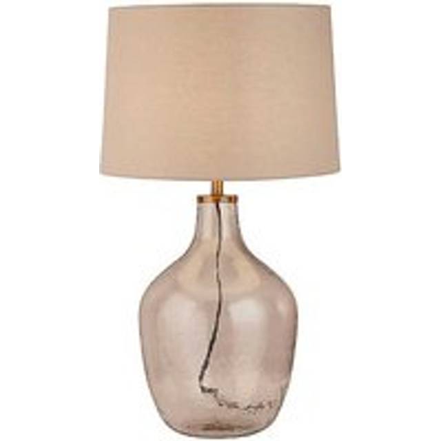 Teardrop Smoked Glass Table Lamp