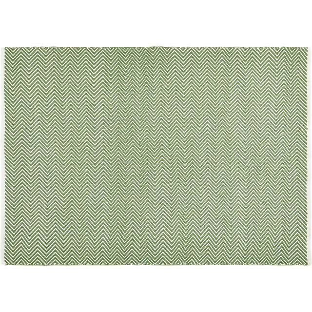 Hug Rug Woven Herringbone Rug Dark Green 080X150, Green