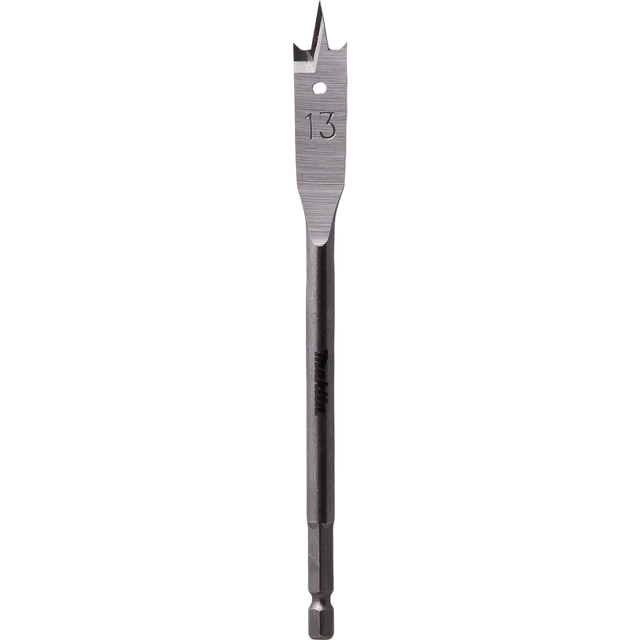 Makita 1/4" Hex Shank Flat Wood Drill Bit 13mm 150mm Pack of 1