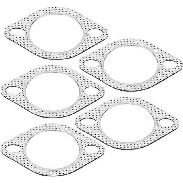 25 inch Exhaust Gasket Aluminium Alloy 2 Bolt Flange Gasket Exhaust Header Down Pipe Collector