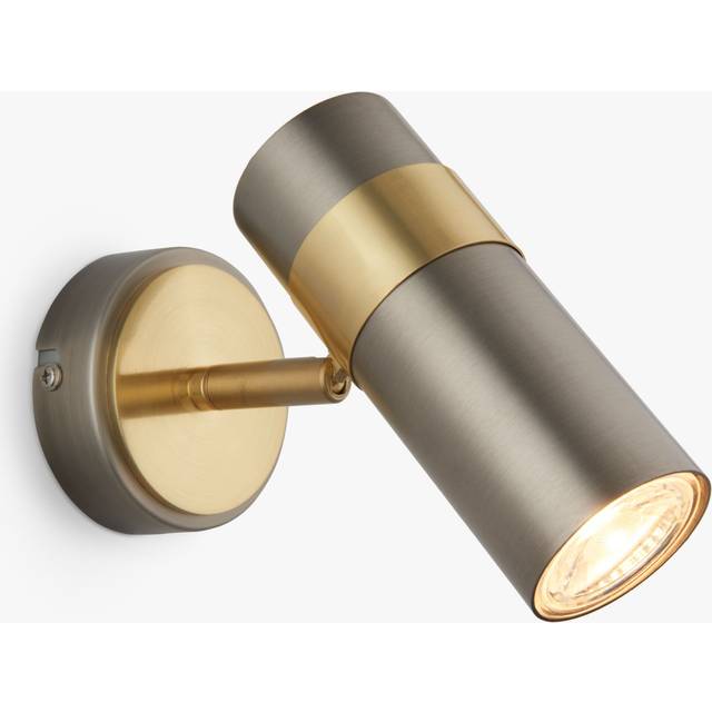 John Lewis Obi Single Spotlight Wall Light, Matt Nickel/Gold