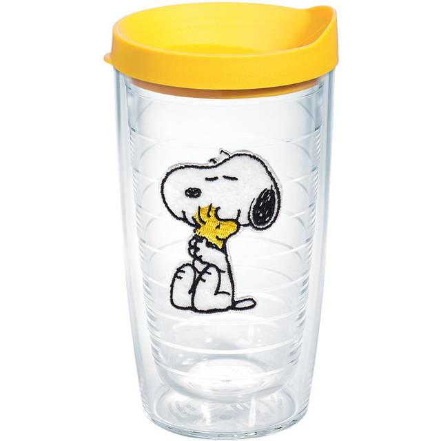 Tervis Peanuts Best Buddies Collection Snoopy Woodstock House Made in USA Double Walled Insulated Tumbler Travel Cup Keeps Drinks Cold & Hot  16oz  Fe