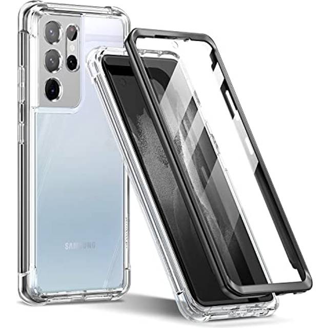 SURITcH clear case for Samsung galaxy S21 Ultra 5g Built in Screen Protector]camera Lens Protection] Full Body Protective Shockproof Bumper Rugged cov