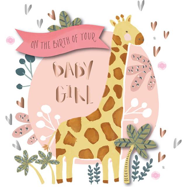Congratulations New Baby Girl Embellished Greeting Card Talking Pictures Cards