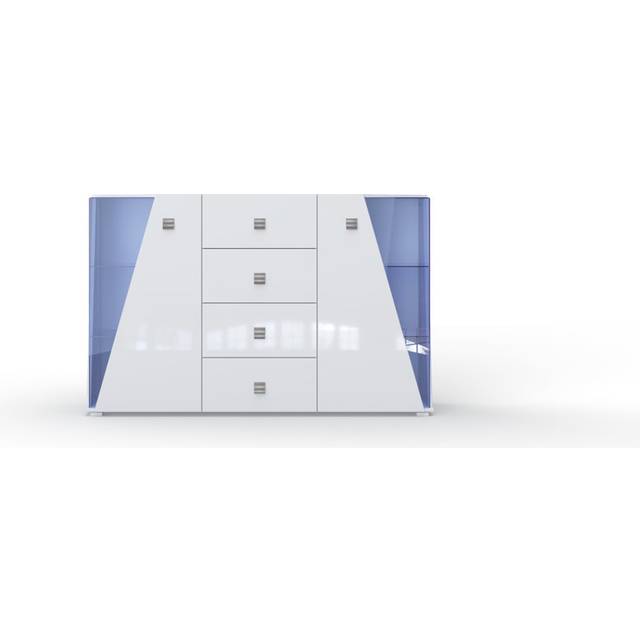 Baldes 150 Cm Wide 4 Drawer Sideboard - White (100cm H X 150cm W X 45cm D)