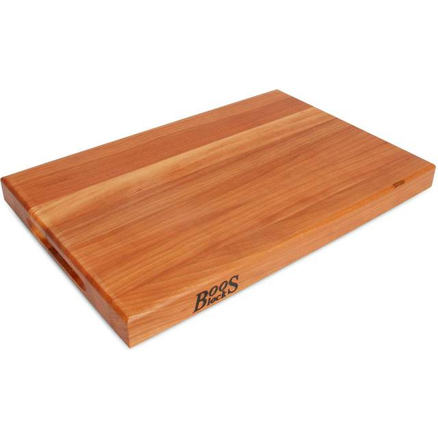 "John Boos Boos Block R-Board Series Large Reversible Wood Cutting Board  1.5-Inch Thickness  18"""""""" x 12"""""""" x 1 1/2""""""""  Cherry"