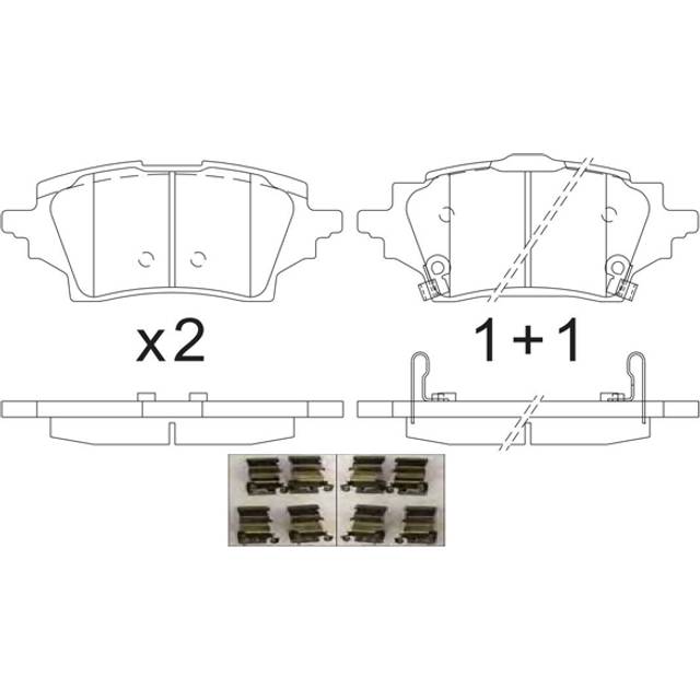 Bromsbelaggssats skivbroms KBP9160 Kavo parts