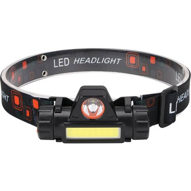 ZHIYU Portable Mini Flashlight Q5+COB Led Headlamp High Power Built-in 18650 Battery Outdoor Camping Headlight Stepless Dimming - Package A