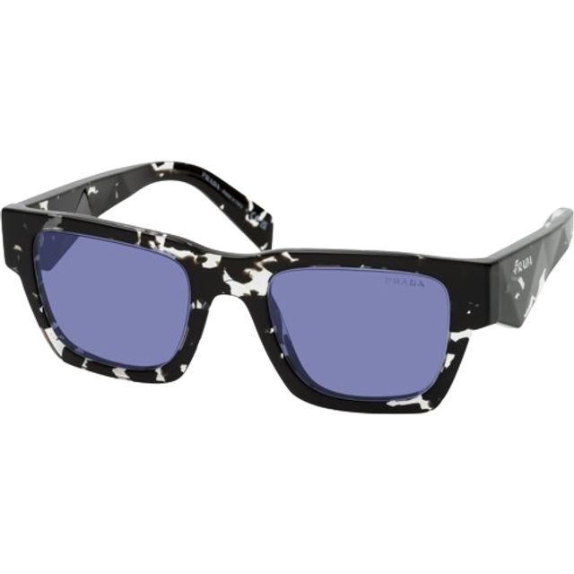 Prada Man PR A06S 15O50B Solglasögon Acetat Svart Violett Pillow Normal