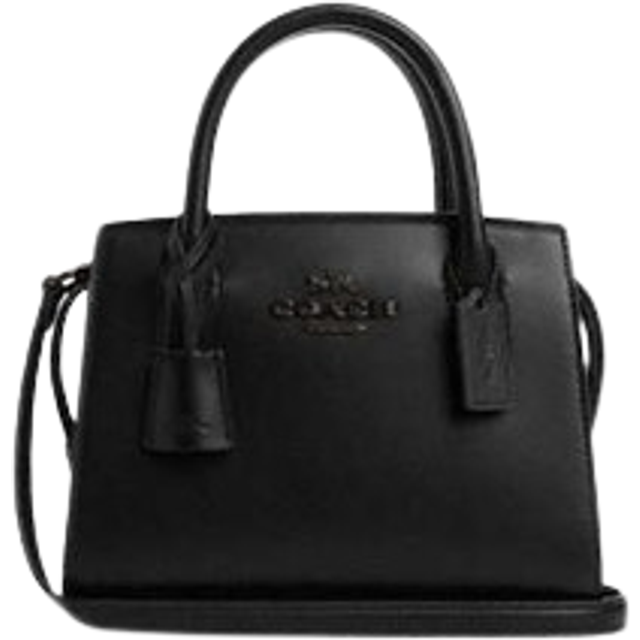 Coach Womens Smooth Leather Andrea Carryall with Tonal Hardware Bag - Black - One Size