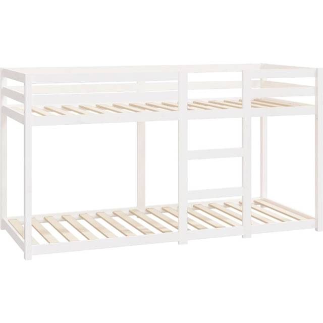 Våningssäng vit 80x200 cm massiv furu