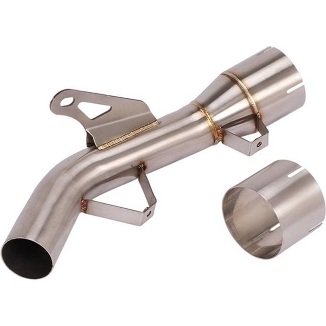 For Z900 2017-2022 Exhaust Escape Tube Eliminator Enhanced Elbow Middle Link Pipe Delete Silver
