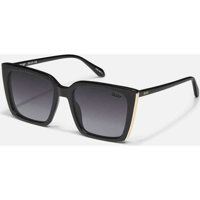 Quay Sunglasses Front Cover BLK Black Smoke Polarized