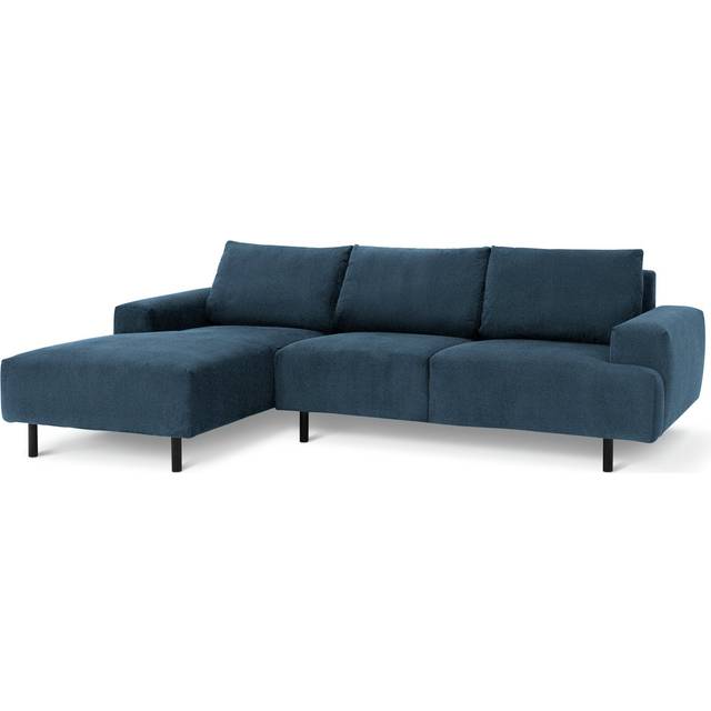Habitat Julien Velvet Left Hand Corner Chaise Sofa - Navy