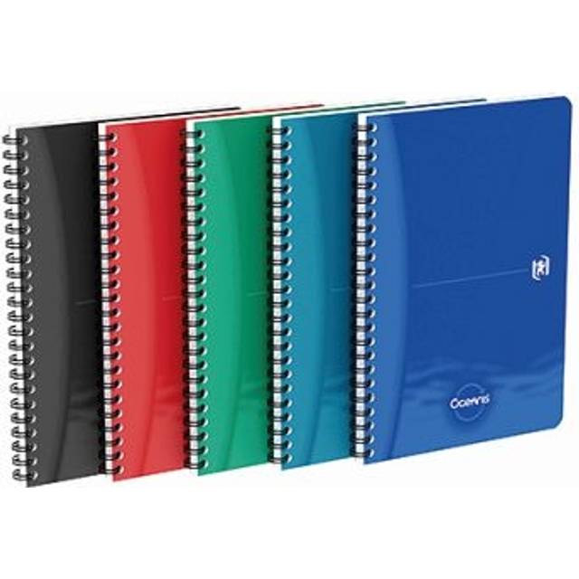 Oxford Oceanis Wirebound Notebook Ruled A5 Assorted (Pack of 5)